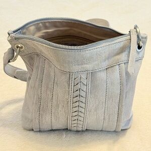 American Leather Co Crossbody Bag Shimmer Grey
